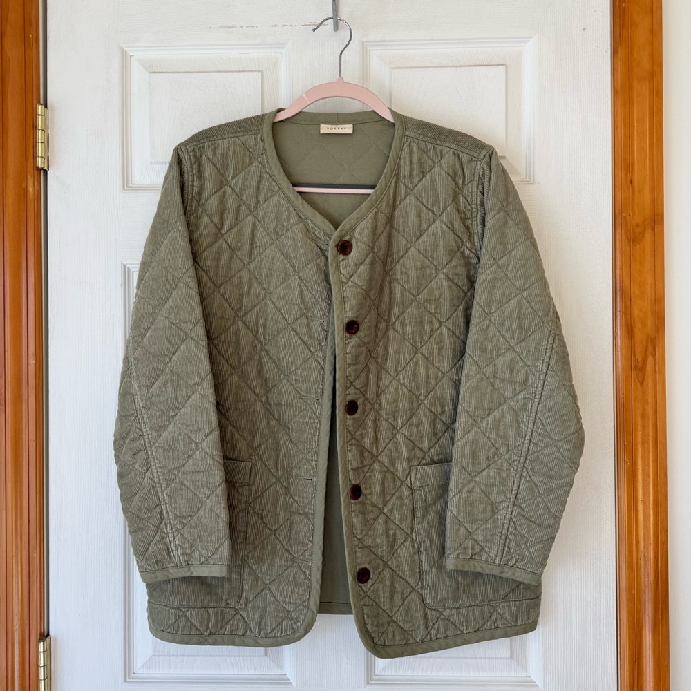 Poetry Women's Olive Quilted Jacket